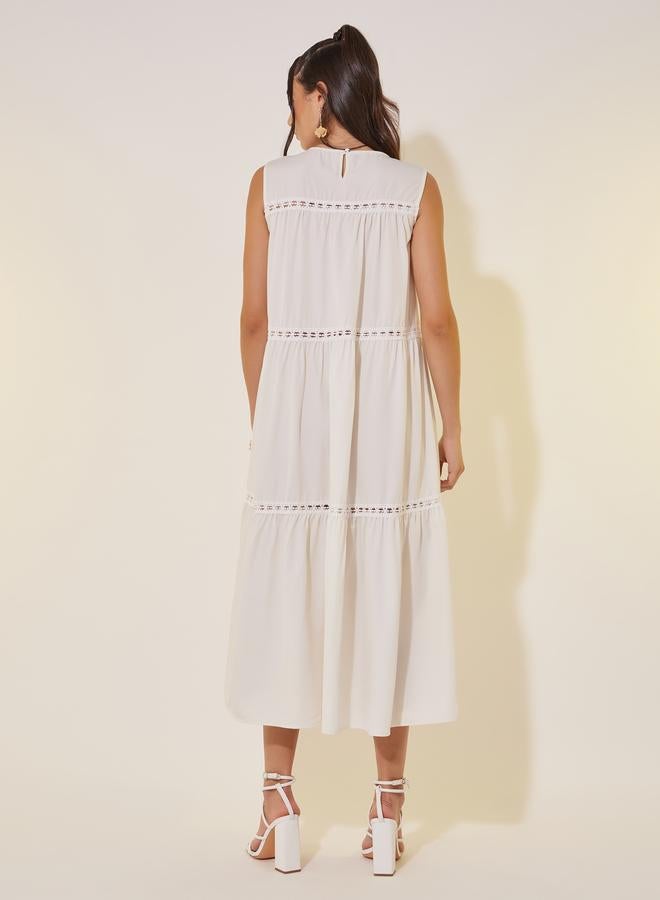 تايك تو فستان ميدي بطبقات - Image 5