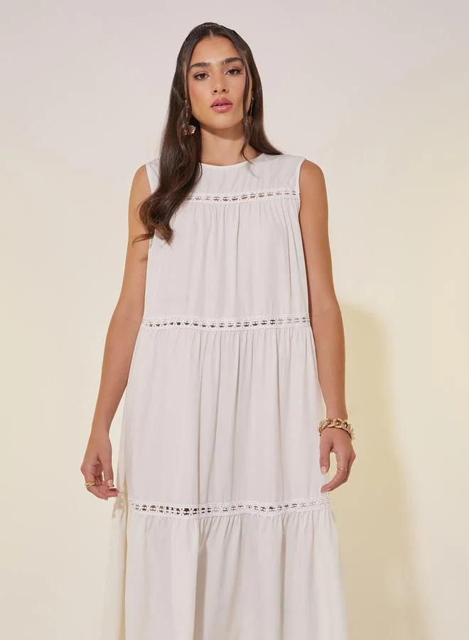 Take Two Tiered Cotton Midi Dress