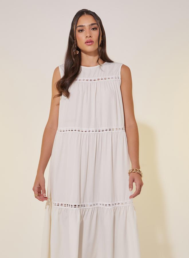 تايك تو فستان ميدي بطبقات - Image 3