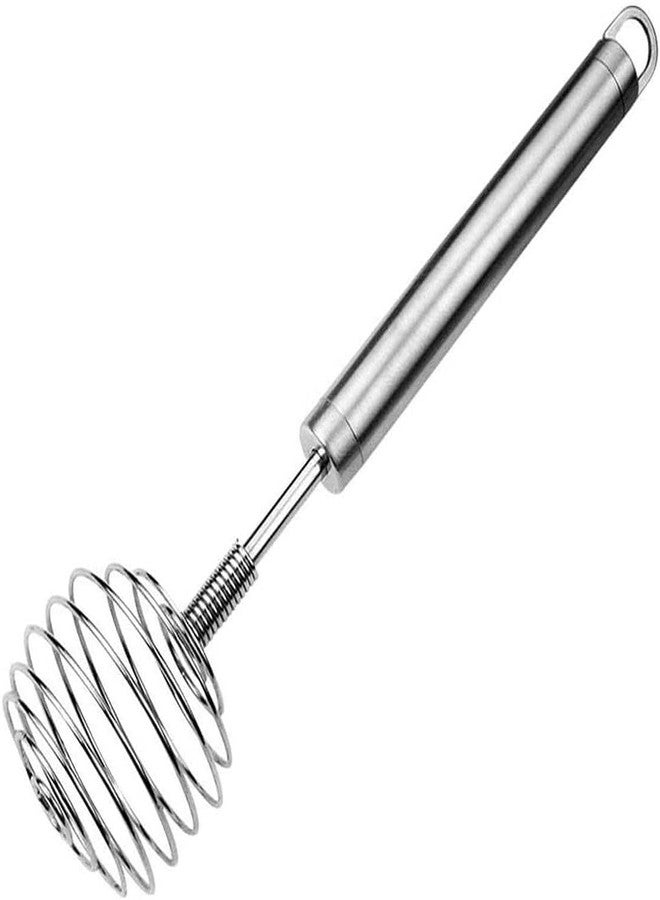 VISMII Steel Wire Egg Whisk Hand Egg Mixer Eggbeater Whisking Blender Stirring Beater Milk Cream Frother Flour Stirrer for Family Restaurant Kitchen (Pack of 1) - Image 1