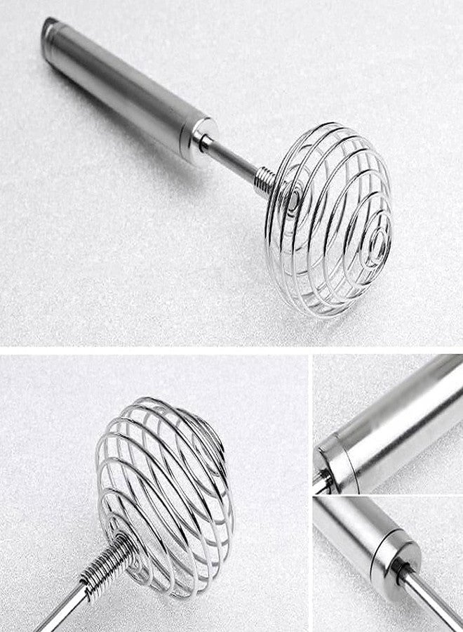 VISMII Steel Wire Egg Whisk Hand Egg Mixer Eggbeater Whisking Blender Stirring Beater Milk Cream Frother Flour Stirrer for Family Restaurant Kitchen (Pack of 1) - Image 3