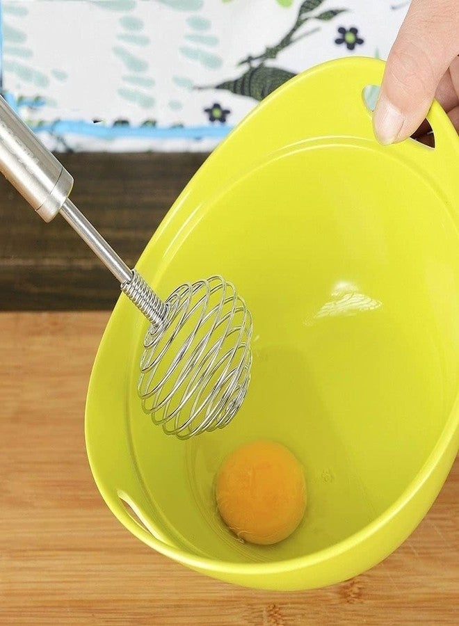 VISMII Steel Wire Egg Whisk Hand Egg Mixer Eggbeater Whisking Blender Stirring Beater Milk Cream Frother Flour Stirrer for Family Restaurant Kitchen (Pack of 1) - Image 4