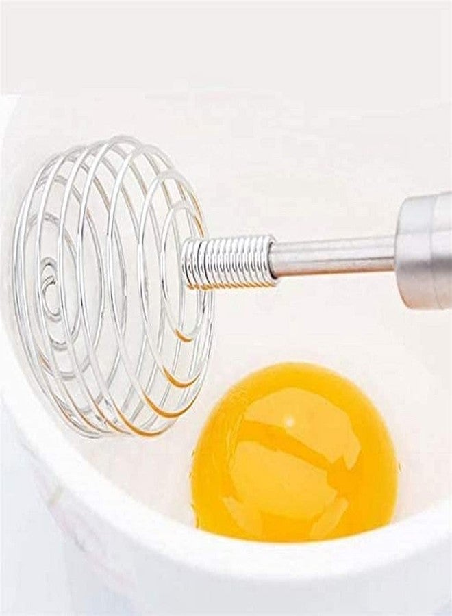 VISMII Steel Wire Egg Whisk Hand Egg Mixer Eggbeater Whisking Blender Stirring Beater Milk Cream Frother Flour Stirrer for Family Restaurant Kitchen (Pack of 1) - Image 5