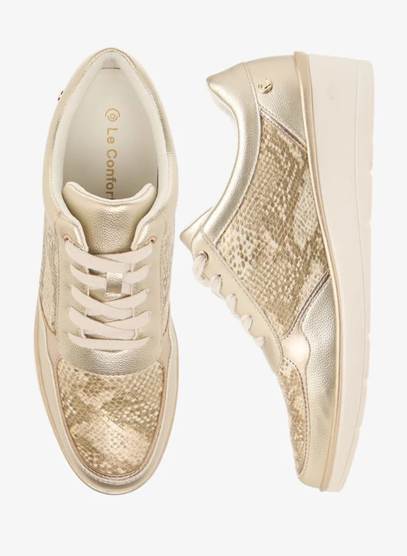 لو كونفورت حذاء نسائي مريح بكعب إسفين مع دانتيل