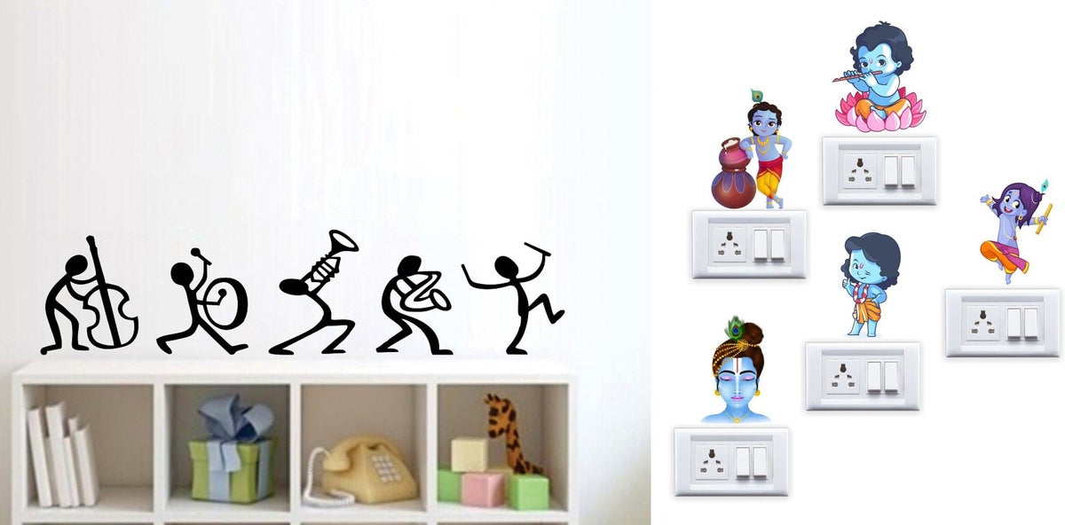 Eja Art Tribal Band Krishna Switch Board Sticker | Best Price UAE ...