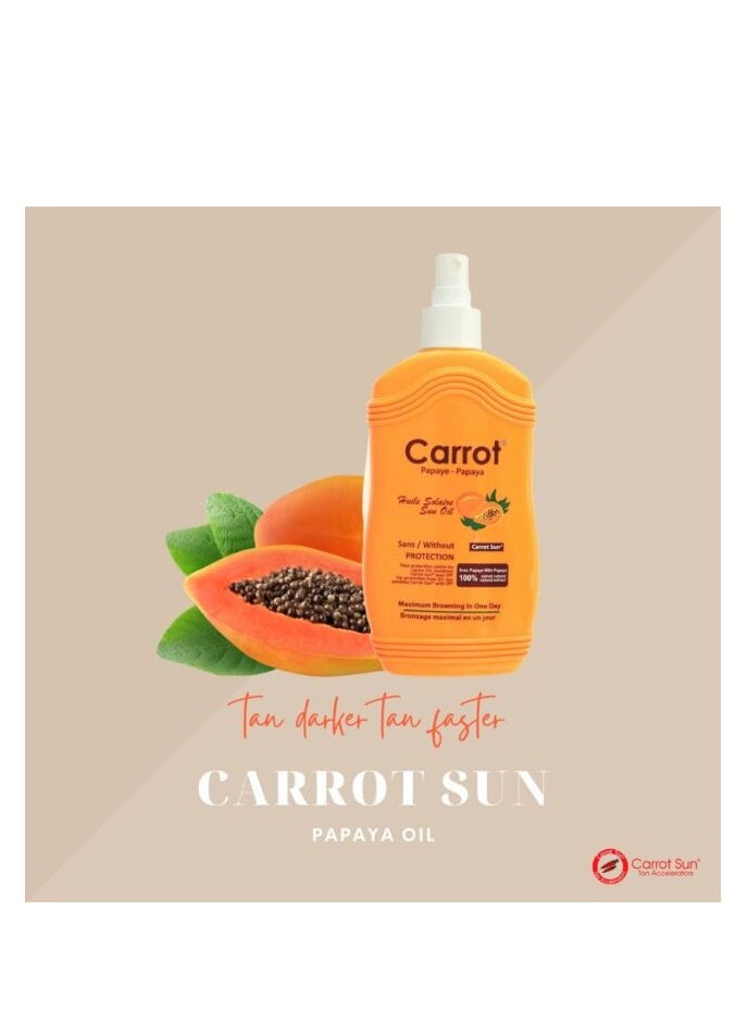 Carrot Carrot Sun Tanning Oil – Papaya – 200ml 