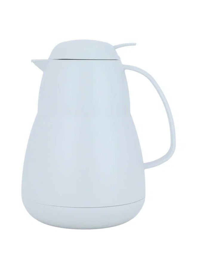 helios thermos, 1 liter, thermal glass inner container, plastic outer shell - white - Image 2