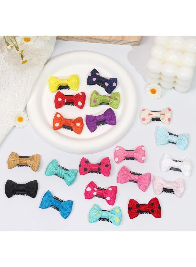CellElection 40PCS Baby Girls Fine Hair Clips 1.75Inch Grosgrain Ribbon Hair Bows Snap Hair Clips Barrettes Handmade Hair Accessories For Girls Newborns Infants Toddlers - Image 2