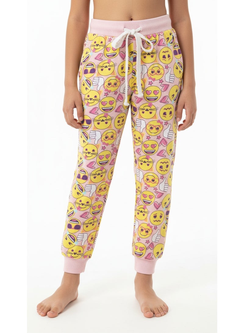 Emoji سراويل جوجرز للبنات إيموجي - Image 1
