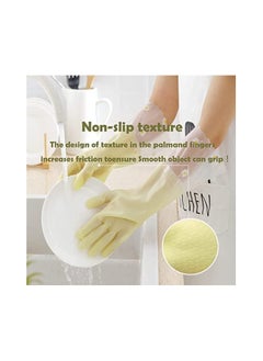 Excefore Cleaning Gloves 3Pairs Large Reusable Rubber Gloves Non-Slip Long Sleeves for Laundry Kitchen Gardening Waterproof Household Kitchen Cleaning Food Handling Painting Pet Care  - Image 4