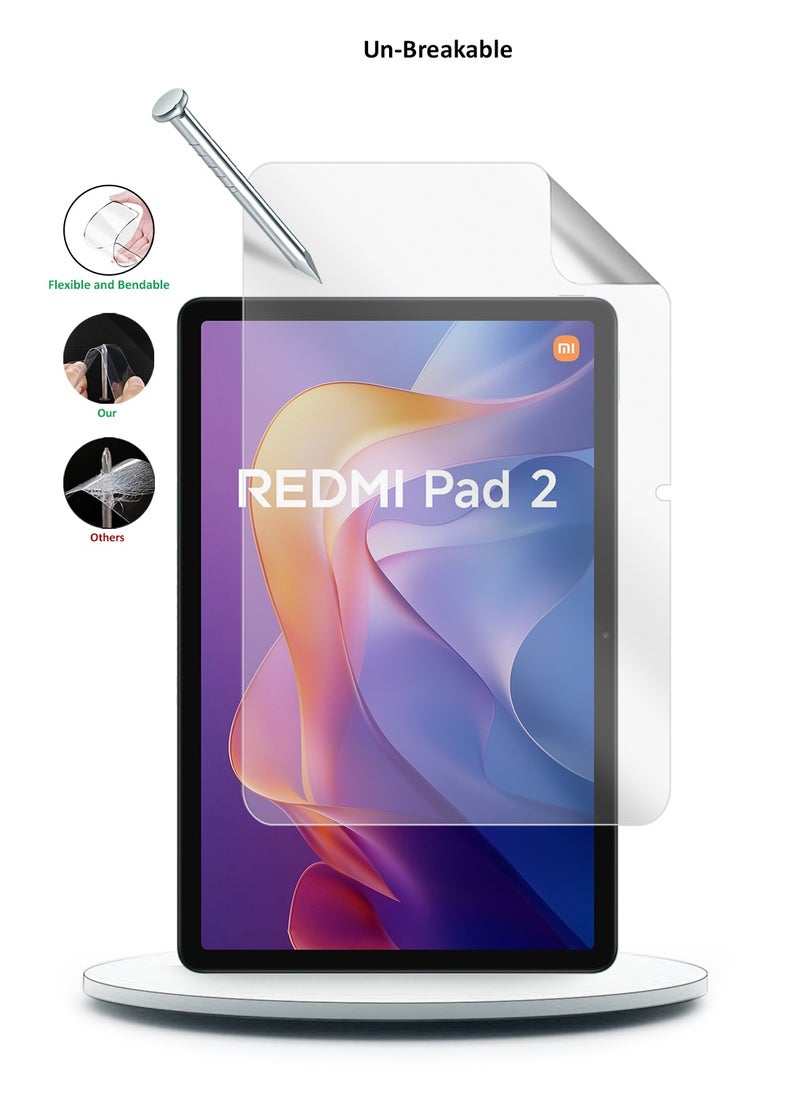 Wtech Xiaomi Redmi Pad 2 2025 (11.0 inches) Wtech Premium Pure Hydrogel Film Thin and Flexible Screen Protector (TSHFMN) - Clear  - Image 3