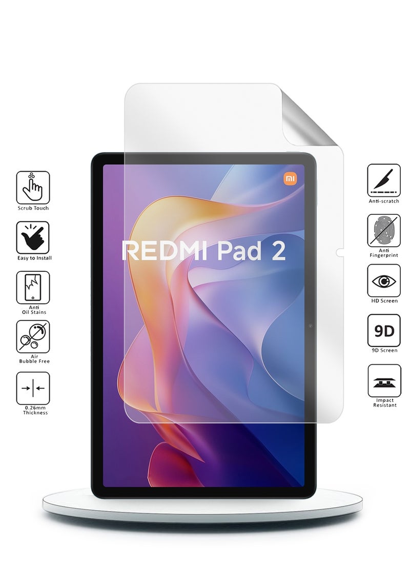 Wtech Xiaomi Redmi Pad 2 2025 (11.0 inches) Wtech Premium Pure Hydrogel Film Thin and Flexible Screen Protector (TSHFMN) - Clear  - Image 2
