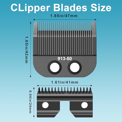 DODAER Replacement Trimmer Blade Compatible with oster Finisher Trimmer Model 59 and T-Finisher Trimmer Blades,Adjustable Medium Blade,BLACK 913-50 - Image 2
