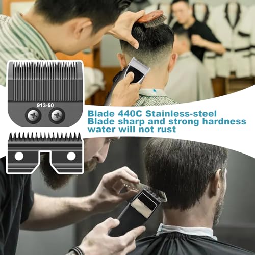 DODAER Replacement Trimmer Blade Compatible with oster Finisher Trimmer Model 59 and T-Finisher Trimmer Blades,Adjustable Medium Blade,BLACK 913-50 - Image 5