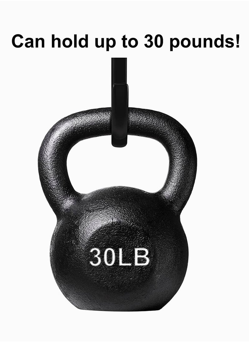 SYOSI - Over Door Hooks, SYOSI Towels Hook for Bathroom Bedroom Kitchen Clothes Shoes Bag Hats Coats, Stainless Steel Door Hanging Hook with Soft Rubber Surface, Helps for Tidy Room and Save, 6 Pack Black - Image 1