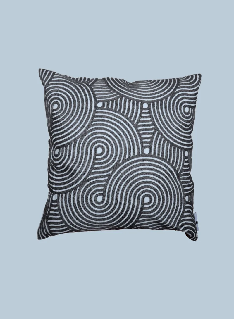 Donetella Cushion Cover,45X45 Cm (18X18 inch) 1-Pcs Decorative Throw Pillowcases Without Filler With Beautiful Abstract Art For Sofa Bed Living Room And Couch,Mid Grey