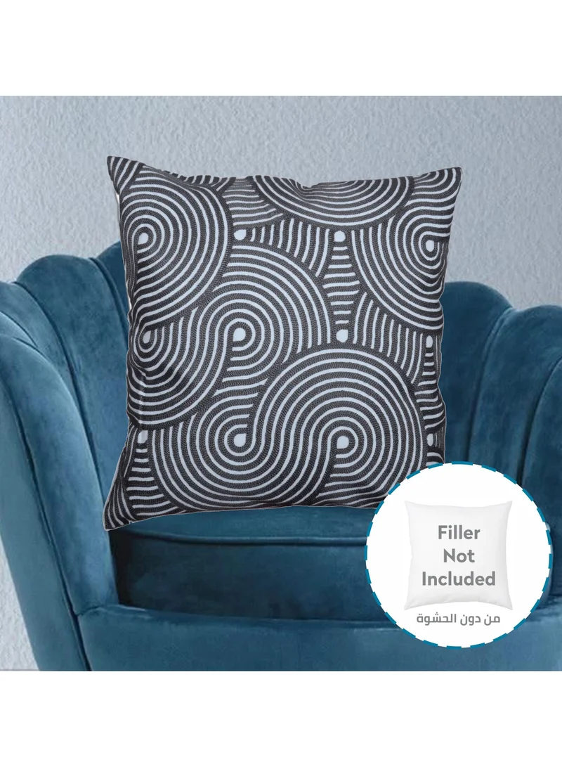 Donetella Cushion Cover,45X45 Cm (18X18 inch) 1-Pcs Decorative Throw Pillowcases Without Filler With Beautiful Abstract Art For Sofa Bed Living Room And Couch,Mid Grey