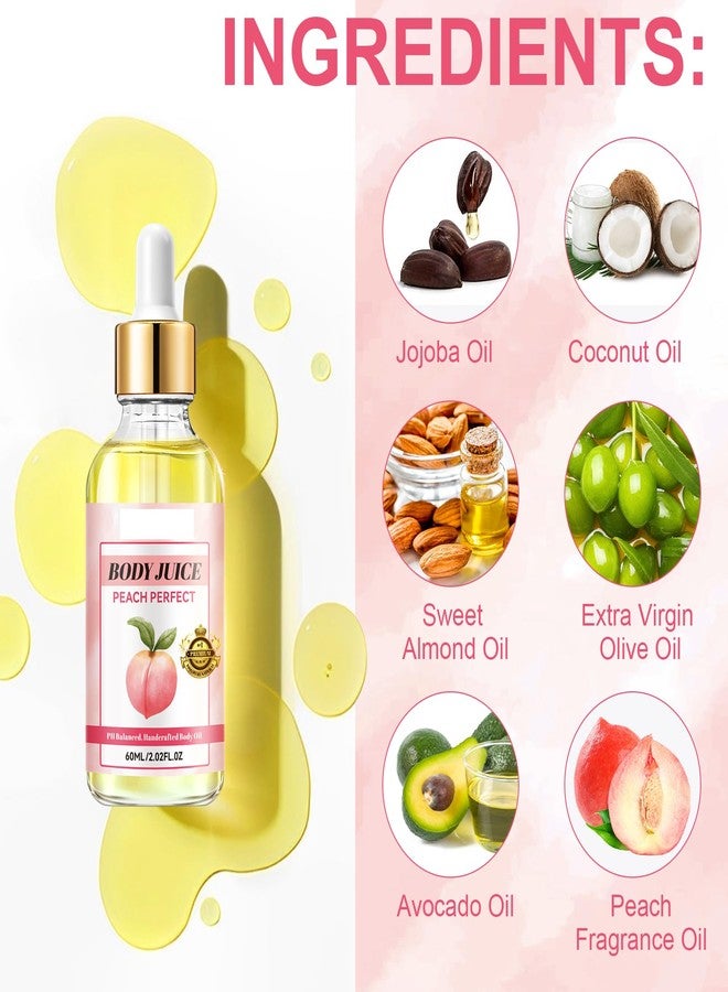 KLLALO زيت الجسم KLLALO، 60 مل، زيت الجسم برائحة كريم الفانيليا، يزيل الروائح الكريهة ومتوازن الحموضة، زيت جسم مصنوع يدويًا للنساء، زيت عطري أنثوي نقي 100% للمناطق الحساسة (خوخ) - Image 2