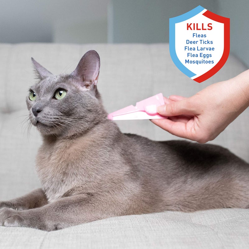 ADAMS Plus Flea and Tick Prevention Spot On for Cats, 5 lbs and Over, Kills Fleas, Flea Eggs, Flea Larvae and Deer Ticks, Kills and Repels Mosquitoes for 30 Days, 3-Month Supply, 3 Pack - Image 3