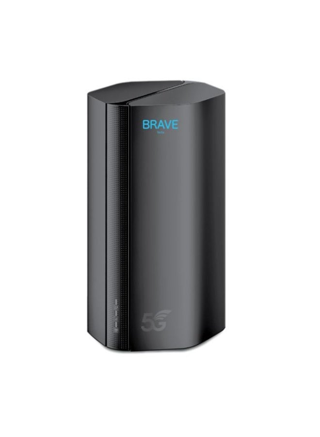 بريف 5G راوتر5G   NR LTE WLAN لبطاقة Nano SIM (AX1800 CAT19 2.4 جيجا هرتز: 574 ميجابت/ثانية+5 جيجا هرتز: 1201 ميجابت/ثانية، 4.67 جيجابت في الثانية عند التنزيل) منفذ 2 جيجابت، التوصيل والتشغيل، تقنية Wi-Fi 6، MU-MIMO، WPA3 أسود - Image 1