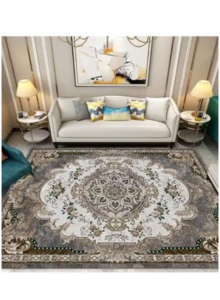 Nariele Living Room Rug European Style Luxury Comfortable Carpet Synthetic Fibre