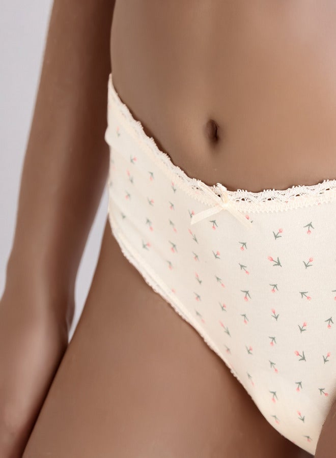 Splash FAV Panty Low-Rise Bikini Briefs with Floral Print - Image 3