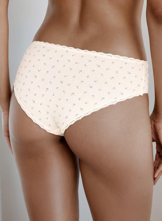 Splash FAV Panty Low-Rise Bikini Briefs with Floral Print - Image 2