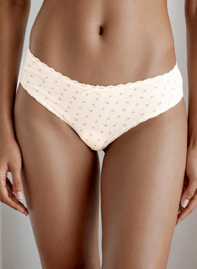 Splash FAV Panty Low-Rise Bikini Briefs with Floral Print - Image 1