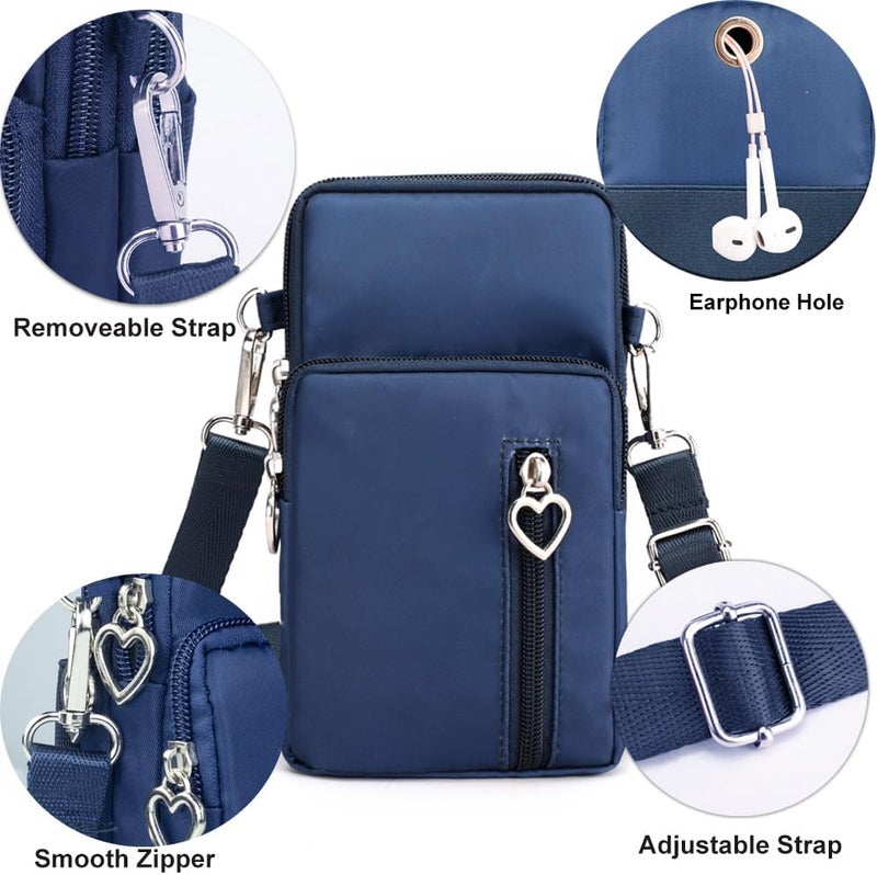 JANKS Small Crossbody Bag for Women - Mini Phone Purses with Crossbody Strap and Wallet - Nylon Arm Bag - Image 5