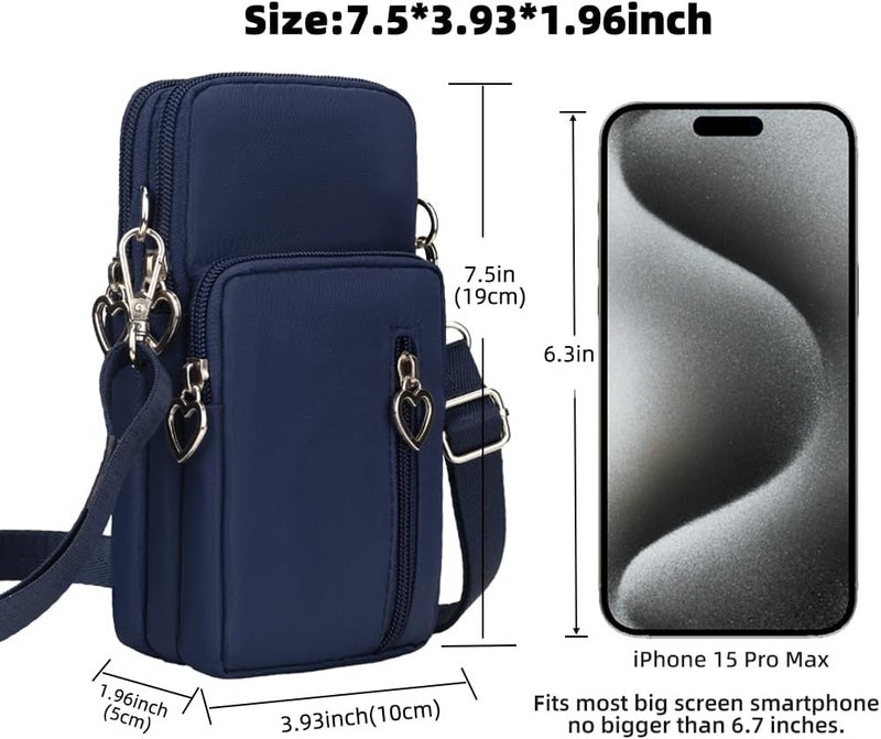 JANKS Small Crossbody Bag for Women - Mini Phone Purses with Crossbody Strap and Wallet - Nylon Arm Bag - Image 2