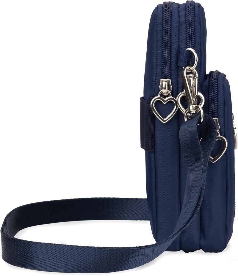 JANKS Small Crossbody Bag for Women - Mini Phone Purses with Crossbody Strap and Wallet - Nylon Arm Bag - Image 4