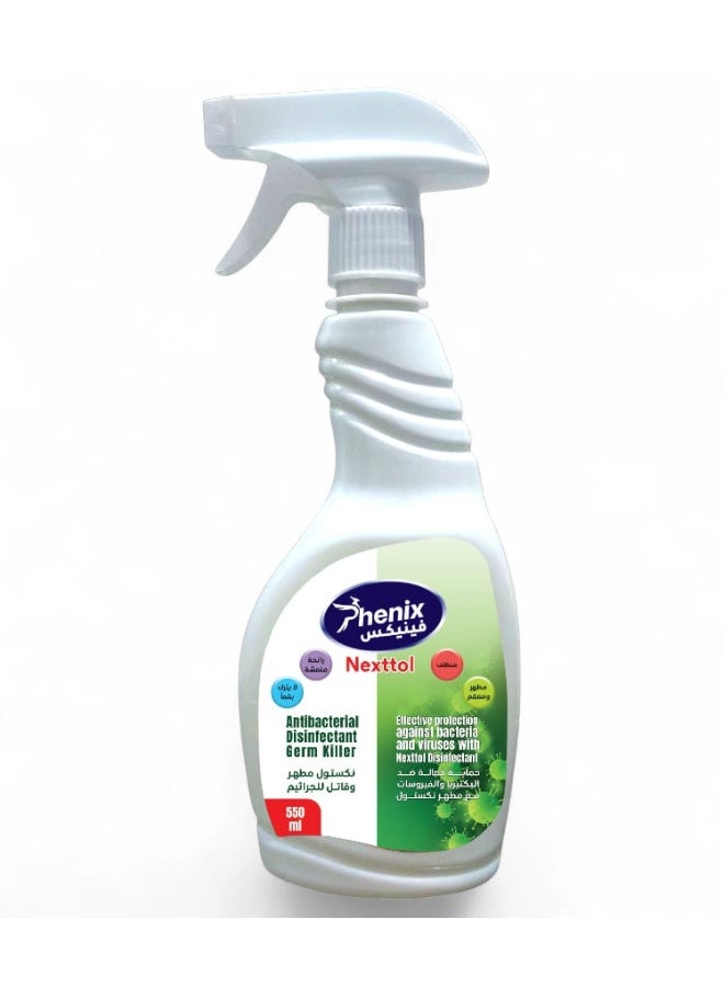 PHENIX Nexttol Antibacterial and Germ-Killing Spray Disinfectant 550ml - Image 1
