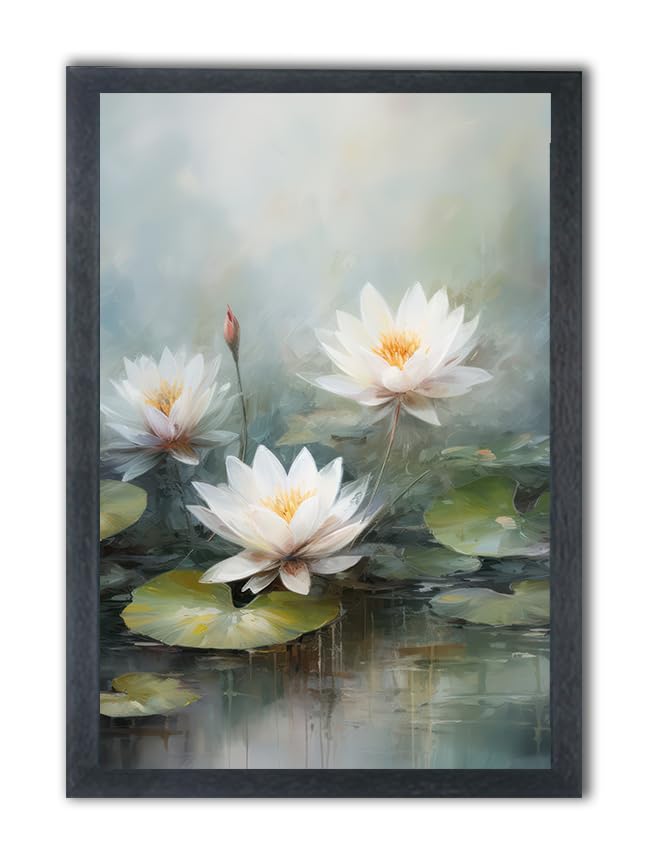 Lotus Painting Photo Frame For Wall Mounted Painting 10 14 Inches 559 - Image 1