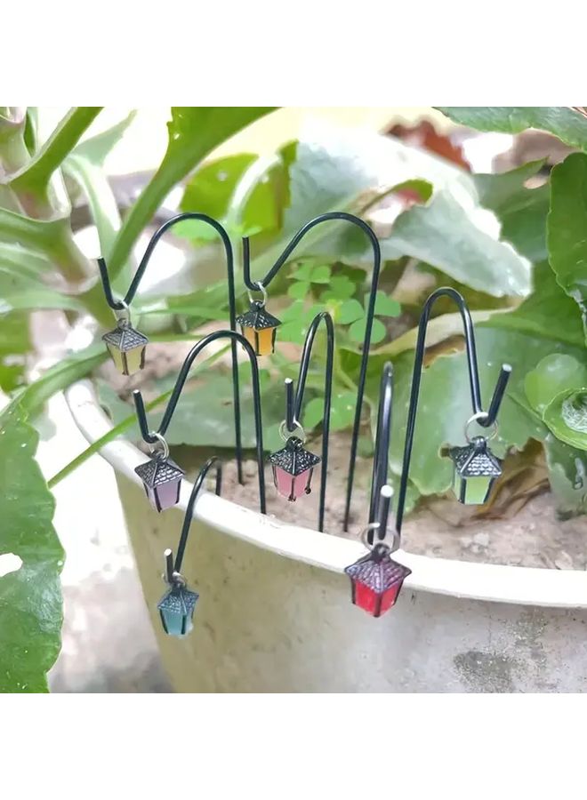 4Pcs Iron Art Simulated Street Light Models Mixed Color Micro Landscape Decor - Image 4