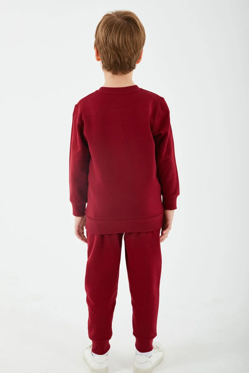 يو اس بولو اسن BASE. Polo Assn. Base. Polo Assn Licensed Classic Claret Red Boys Crew Neck Tracksuit Suit