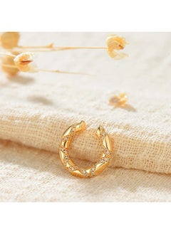 Mevecco Women Ear Cuff Earring Gold Non Pierced Ear Cartilage Clip on Wrap Hoop 14K Gold Filled Tiny Boho Beach Simple Minimalist Delicate Handmade Hypoallergenic Jewelry Gift-Sold as Single/Pair  - Image 5