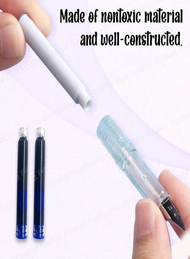 APCATIO Fountain Pen - Mermaid Design, Medium Point Nib, Pen for School, Office, Kawaii Pen Set(1 Pen, 7 Refills-Blue Ink) - Image 4