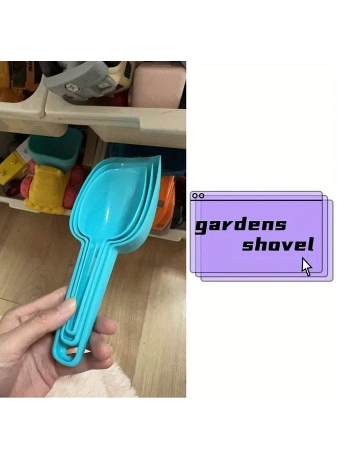Blue 3 Pcs Plastic Garden Shovel for Sand Digging Beach Play Cat Litter - Image 4