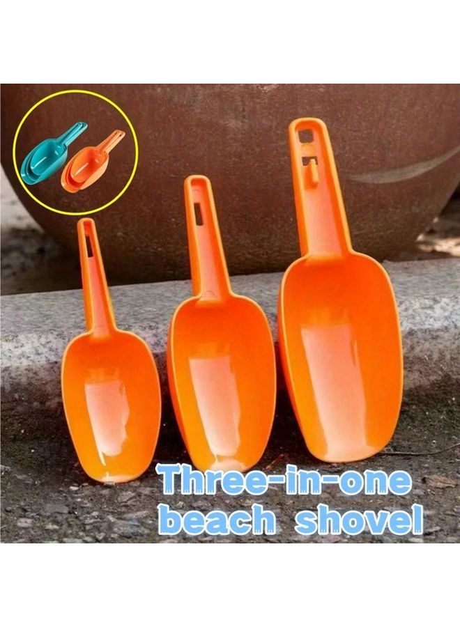 Blue 3 Pcs Plastic Garden Shovel for Sand Digging Beach Play Cat Litter - Image 3