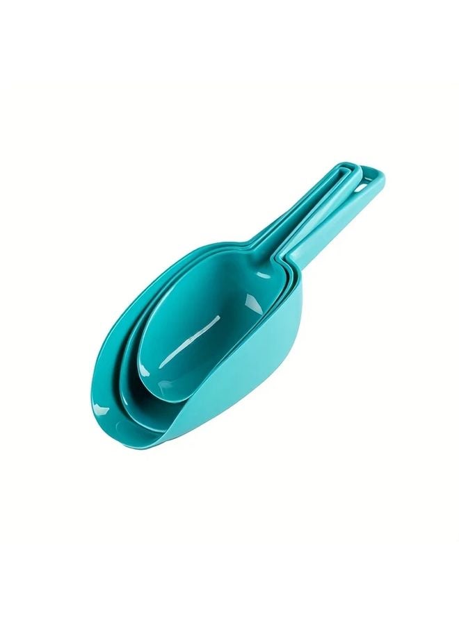 Blue 3 Pcs Plastic Garden Shovel for Sand Digging Beach Play Cat Litter - Image 1