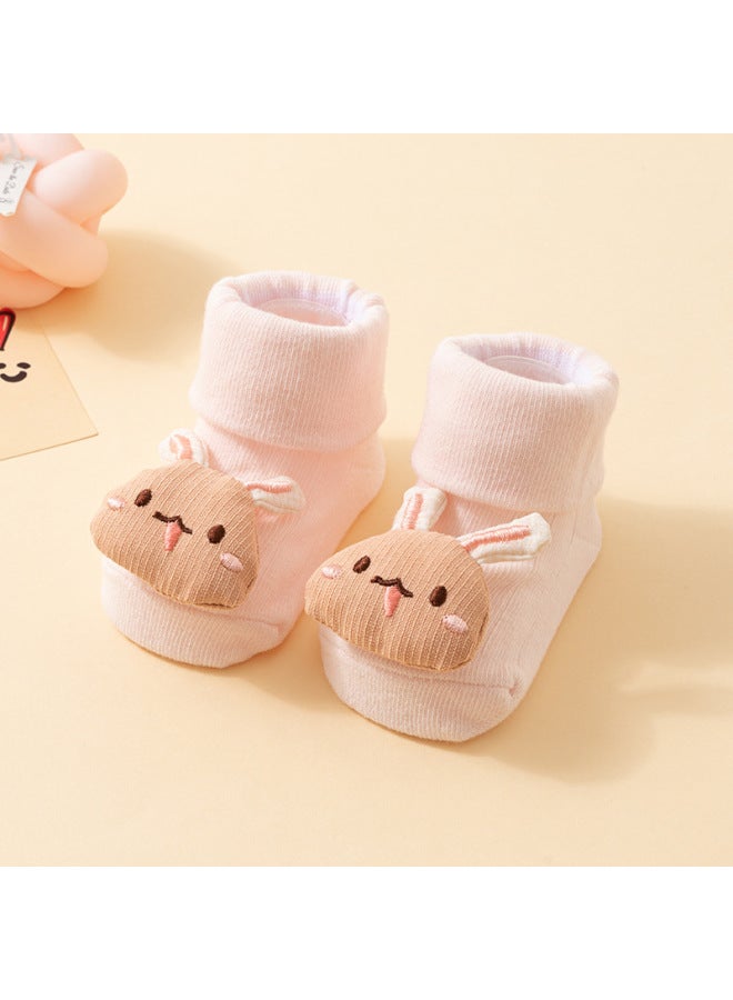 Newborn Cartoon Class A Cotton Socks 25 Infants 0-1 Spring And Summer Thin Tube Floor Non-slip Cool Toddler Socks