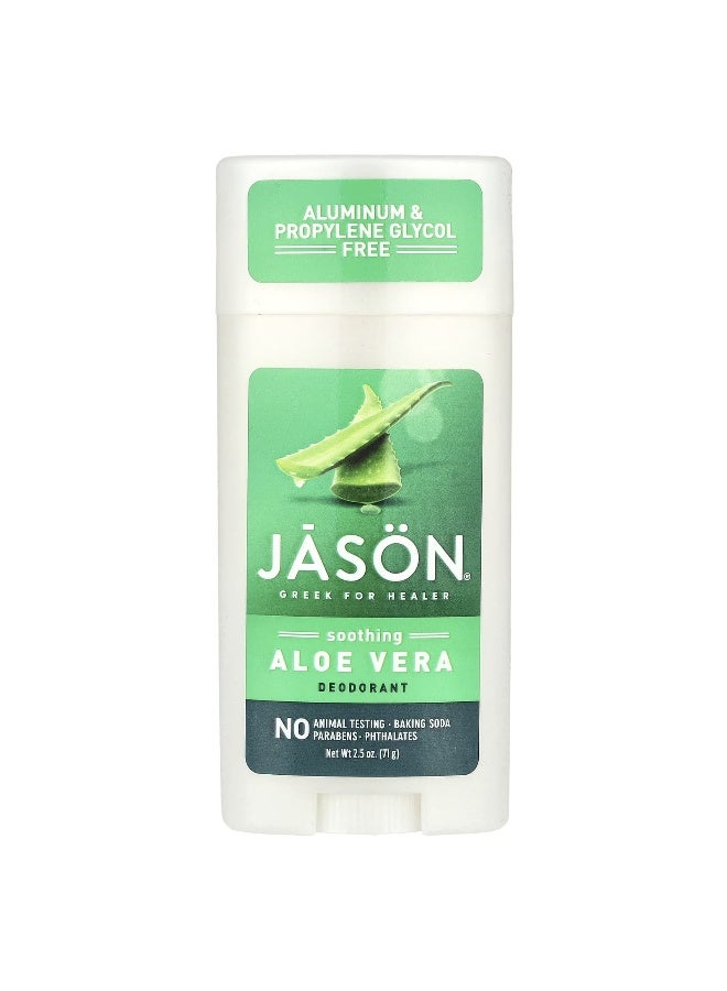 Jason Natural Jason Natural, Deodorant, Soothing Aloe Vera, 2.5 oz (71 g)  - Image 1