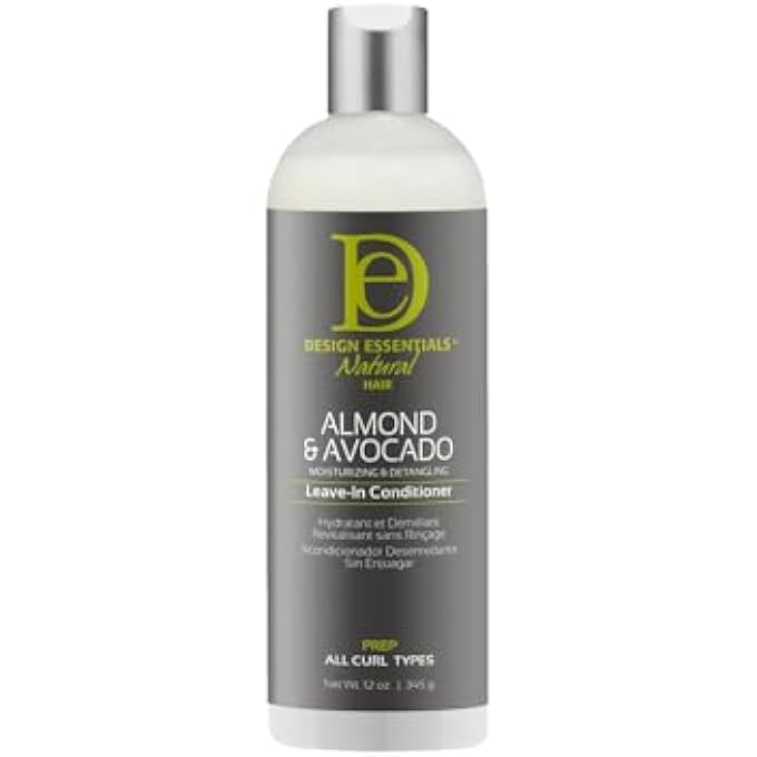 Design Essentials NATURAL ALMOND & AVOCADO, MOISTURIZING & DETANGLING LEAVE-IN CONDITIONER, 12 OUNCE - Image 1