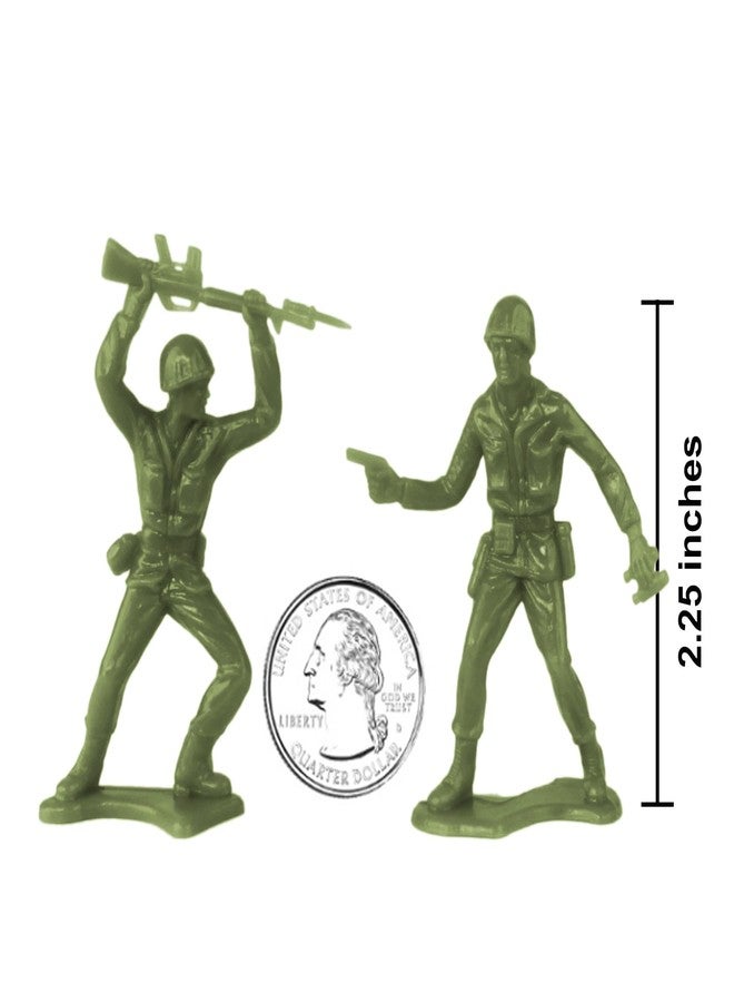 Tim Mee Toy TimMee Plastic Army Men - OD Green 24pc Soldier Figures - Made in USA - Image 2