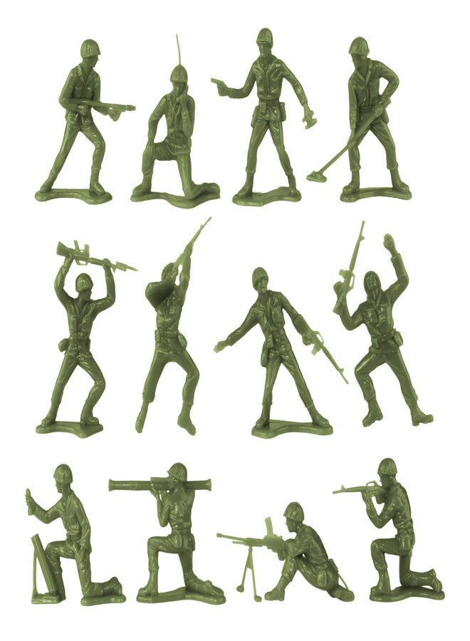 Tim Mee Toy TimMee Plastic Army Men - OD Green 24pc Soldier Figures - Made in USA - Image 3