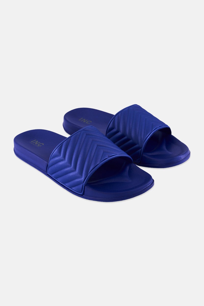 INC Men Medium Slip On Slides, Blue  - Image 1