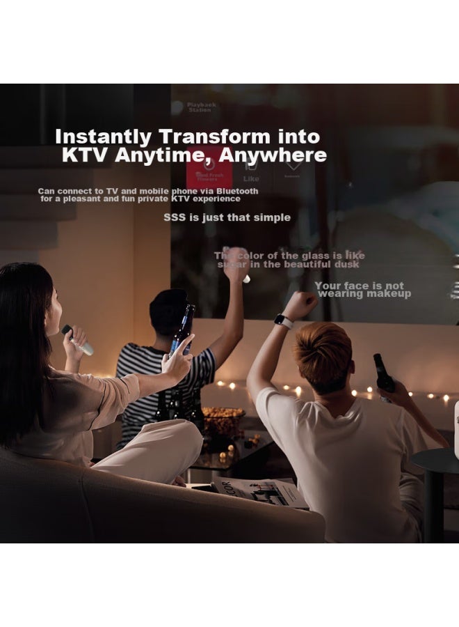 Newmine ميكروفون مكبر صوت Dp97 مع بطاقة صوت مدمجة، ميكروفون كاريوكي، نظام صوت منزلي Ktv، مكبر صوت بلوتوث لاسلكي، جهاز غناء، ميكروفون ترفيه للأطفال مدمج - Image 2