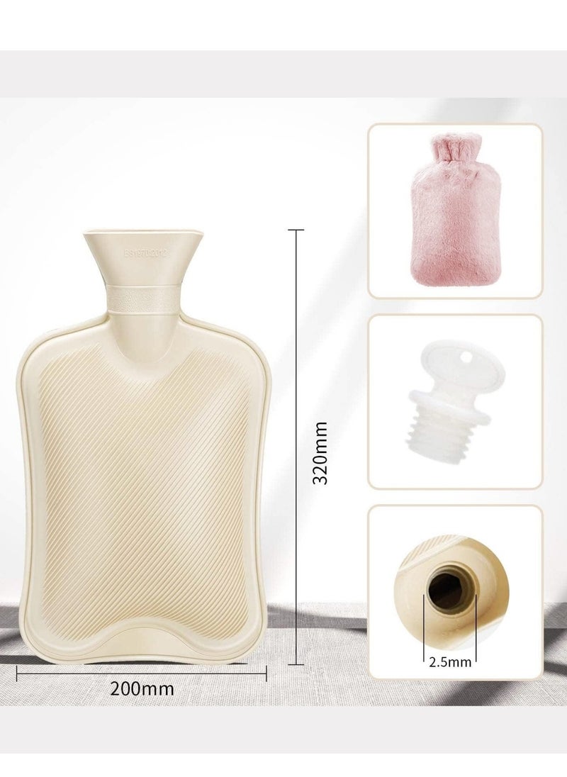 Lifenpure Lifenpure Hot Water Bottle With Plush Cover For Cramps And Pain Relief  - Image 2