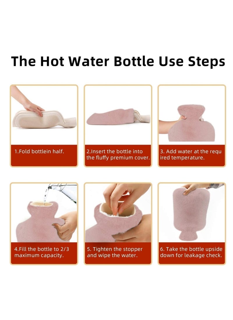Lifenpure Lifenpure Hot Water Bottle With Plush Cover For Cramps And Pain Relief  - Image 4