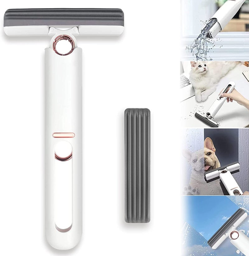 J3G J3G Portable Short Mop Mini Lazy Hand WashFree Strong Absorbent Floor Cleaning System for Bathroom Kitchens Tableware Desktop Glass Portable Mini Self Squeezing Wet and Dry for Car Glass Wooden - Image 1